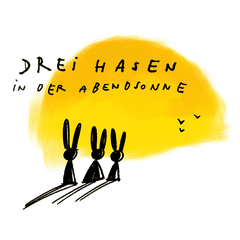 Drei Hasen in der Abendsonne